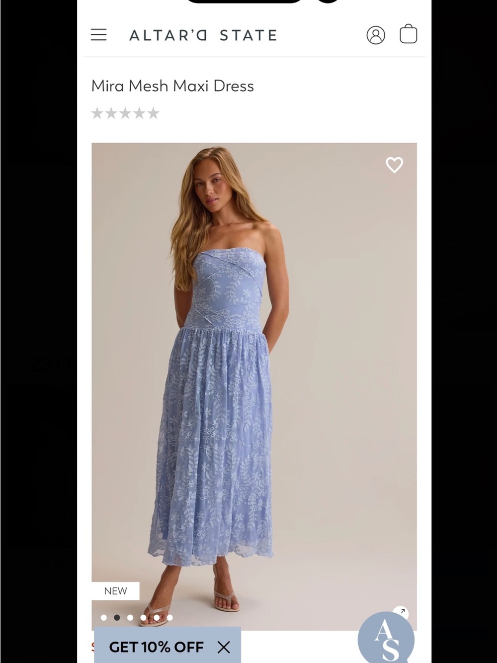 Altar’D State - Mira Mesh Maxi Dress - never worn Blue Maxi Dress